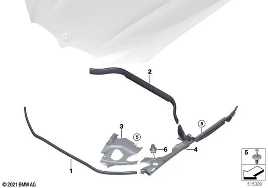 Junta de pared lateral izquierda OEM 51768075323 para BMW X3 M F97, X4 M F98... y más. Original BMW.