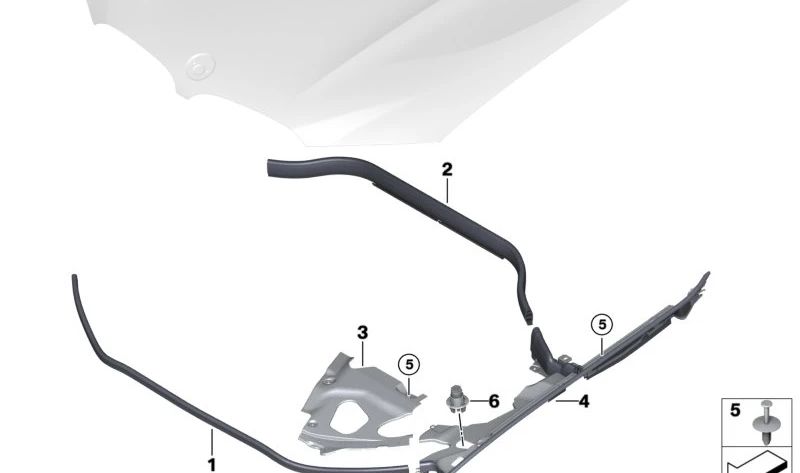 Right side panel seal OEM 51767397492 for BMW G01, G08, G02. Original BMW.
