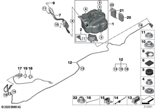 Dosierungskanal für BMW G12N (OEM 16197498839). Original BMW