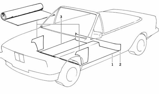 Cubierta inferior asiento OEM 51471976680 para BMW E30. Pieza original BMW.