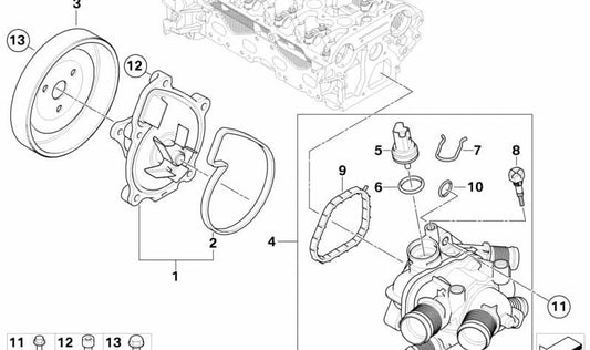 Clip de fijación OEM 11537547825 para MINI R55, R56, R57. Compatible con modelos Clubman, Hatch, Cabrio. Pieza original MINI.