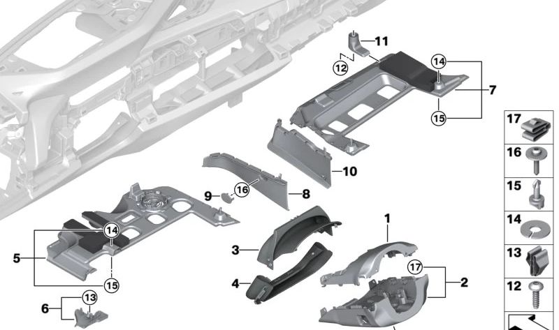 Lower Housing OEM -Adressspalte 51459629756 für BMW G70. Original BMW Stück.