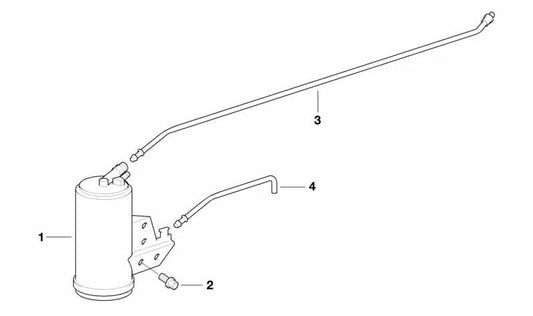 Tubo de Desagüe Filtro de Carbón Activado para BMW (OEM 16131184210). Original BMW