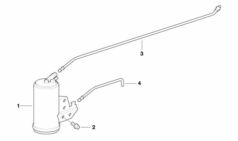 Tubo de ventilación de combustible OEM 16131181020 para BMW E36. Original BMW.