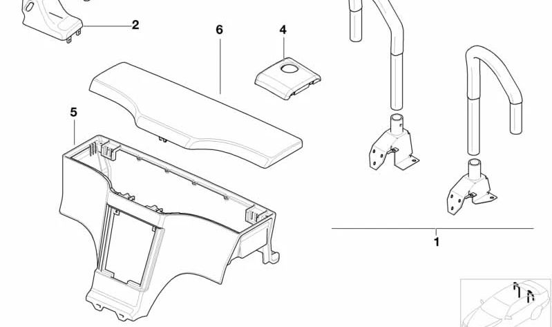 Tapa lateral derecha beige OEM 51438412364 para BMW Z3 E36 (modelos: 1.8, 1.9, 2.0 con motor M43, M44, M52). Compatible con versiones manuales y automáticas. Original BMW.