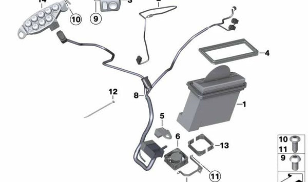 Mazo de cables de radio OEM 61127711008 para motos BMW R 1200 RT, R 900 RT (K26). Original BMW Motorrad.