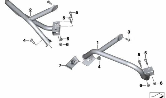 Soporte OEM 61218527964 para motos BMW F800GT. Original BMW Motorrad.