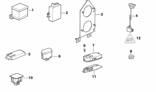Contacto de luna de puerta OEM 65751391314 para BMW E34, E32. Original BMW.