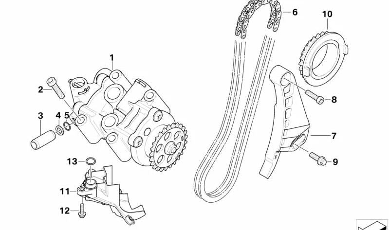Engranaje de cadena bomba de aceite OEM 11418520232 para BMW Motorrad R1200GS, R1200R, R1200RT, R1200S, R nineT, HP2. Compatible con todos los modelos con motor bóxer 1170cc. Original BMW Motorrad.