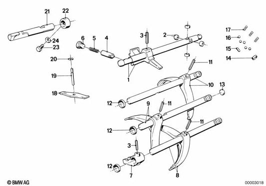 BMW Exchange Tree 3 Serie E21, E30 Series 5 E28, E34 Series 6 E24 Series 7 E23, E32 (OEM 23311224136). BMW originale