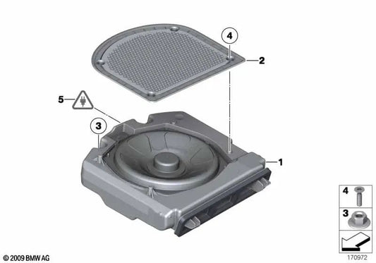 Système de son haut de gamme ZentralBass pour BMW F01N, F02N (OEM 65139224873). BMW d'origine