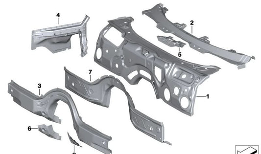 Front Reinforcement Support 41117479625 for BMW G29. Original BMW.