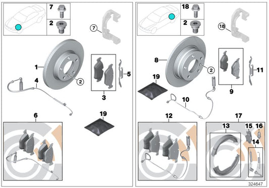 Disco de freno trasero OEM 34216855002 para BMW E81, E87, E90, E92, E93 (118i, 120i con motor N43/N46). Compatible con cambio manual y automático. Medidas: 296x10,5 mm. Original BMW.