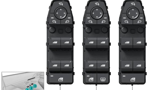 Door control unit and buttons OEM 61315A7CB16 for BMW F70, U06, G60, G61, G90, U11, U12, U10, G45, F65, J05, U25. Original BMW.