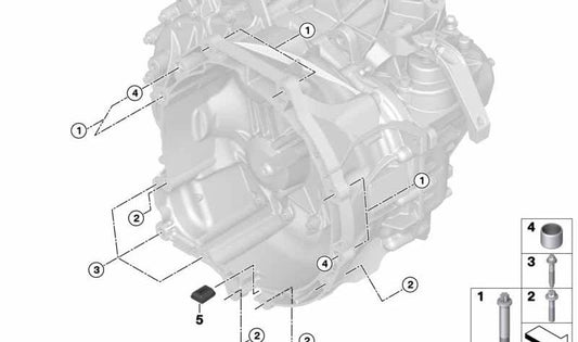 Parafuso OEM 12319908469 para BMW F40, F52, F44, F45, F46, U06, F48, F49, F39. BMW original.