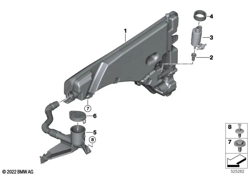Canal de enchimento para BMW U11, U12 (OEM 61669478808). BMW original