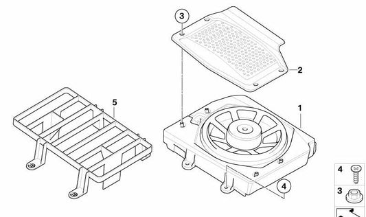 Im rechten Zentrum für BMW X3 E83, E83N (OEM 65136990102). Original BMW