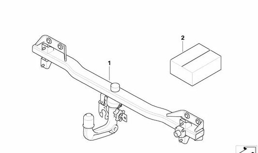 Fixed trailer hitch OEM 71603422348 for BMW X3 E83 (2003-2010). Original BMW.