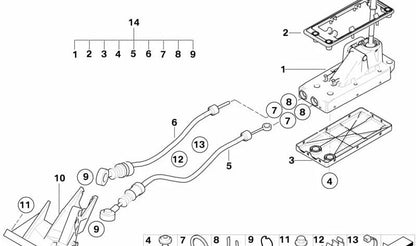 Clip para cable Bowden OEM 25117527285 para MINI R50, R53, Cabrio R52. Original MINI.