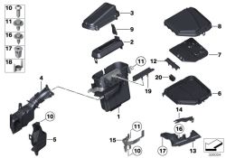 Soporte inferior manguito OEM 12907594605 para BMW 5 F07, F10, 6 F12, 7 F01, Ghost RR4, Wraith RR5... y más. Original BMW.