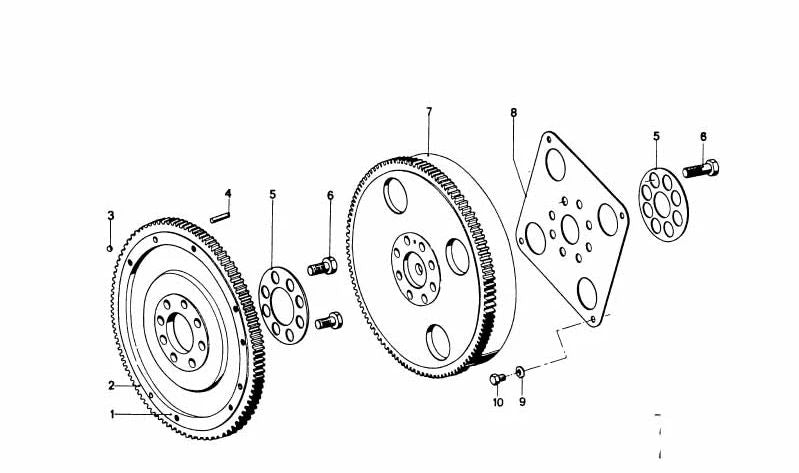 OEM 11221744338 Motor Flying Block Pins for BMW E21, E30, E12, E28, E34, E24, E23, E32, Z1. Original BMW piece.