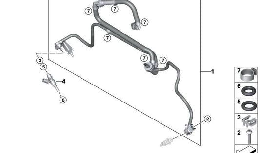 Clip elástico OEM 13548552534 para motos BMW R 1300 GS, F 750 GS, C 400 GT... y más. Original BMW Motorrad.