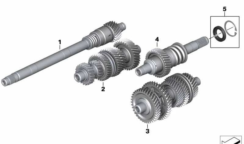 Eje secundario de transmisión OEM 23008528136 para BMW Motorrad R 1200 GS, R 1250 GS, R 1200 GS Adventure, R 1250 GS Adventure, R 1200 RT, R 1250 RT. Original BMW Motorrad.