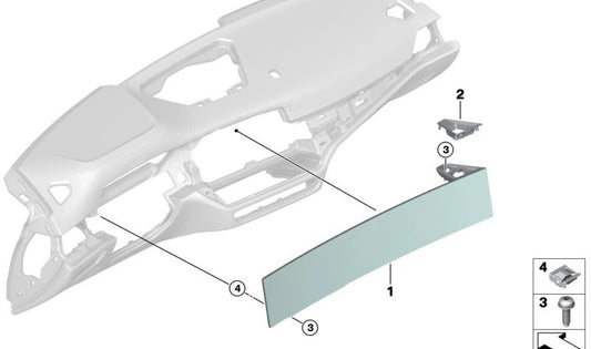 Display multifunción OEM 65505A7B2E0 para BMW Serie 3 (G20N, G21N, G28N, G80, G80N, G81, G81N) y Serie 4 (G22, G22N, G23, G23N, G26, G26E, G26F, G26N, G82, G82N, G83, G83N). Original BMW.