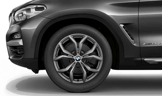 Llantas originales BMW 19" diseño Y-Spoke 694 OEM 36116877328 para BMW X3 G01, G08 y X4 G02. Color ferric grey. Se incluyen tornillos y tapas. Original BMW.