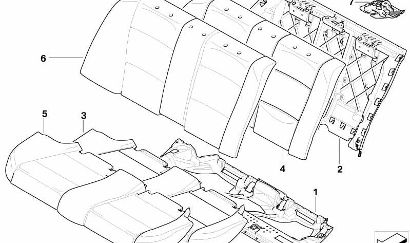 Funda de Asiento de Tela para BMW E90N (OEM 52207212239). Original BMW