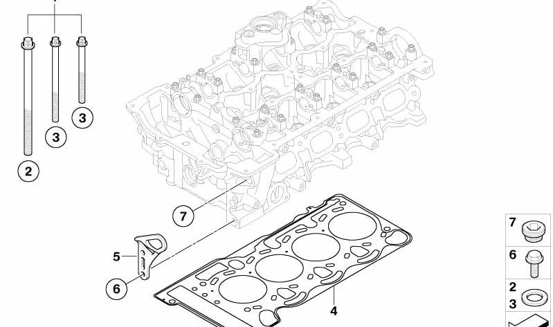 Junta de culata sin amianto OEM 11127578094 para BMW E81, E87, E90, E91, E92 con motor N43. Compatible con modelos 116i y 316i. Original BMW.