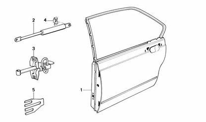 Amortiguador de maletero OEM 51231906286 para BMW E30, E23. Original BMW.