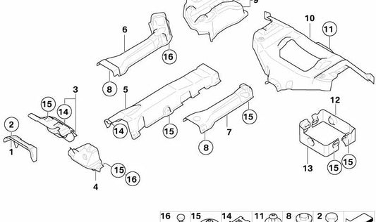 Escudo térmico varillas de cambio OEM 51487053476 para MINI R50, R52 (Cooper, One, Cabrio)… y más. Original MINI.
