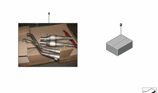 Catalizer with X OEM tube 18301403984 for BMW E36 318is. Compatible with models made between 01/1994 and 12/1994. Original BMW piece.