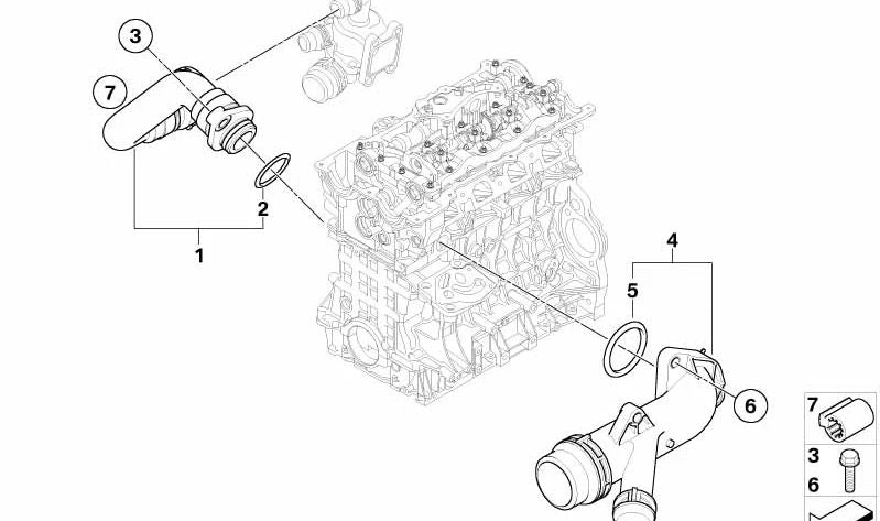 Junta tórica (Gummiring) OEM 11533452032 para BMW E83. Original BMW.