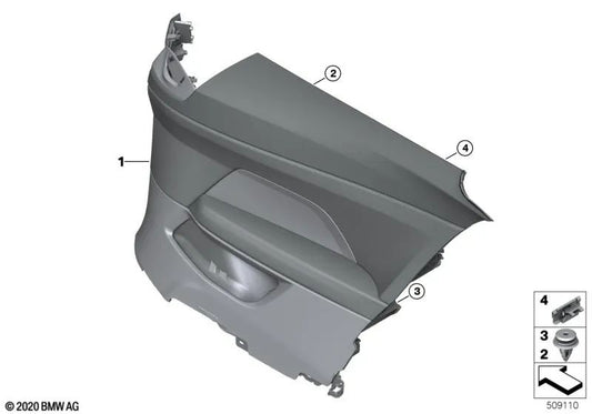 Seitenverkleidung links para BMW G22 Serie 4 (OEM 51435A339E5). Original BMW.