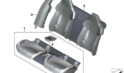 Bandeja organizadora interior OEM 52207353208 para BMW F23, F23N, F90N. Original BMW.