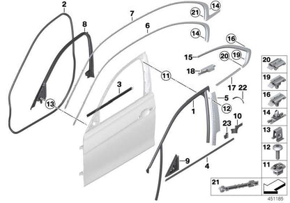 Junta Puerta Delantera Para Bmw F30 F31 Serie 3 . Original Recambios