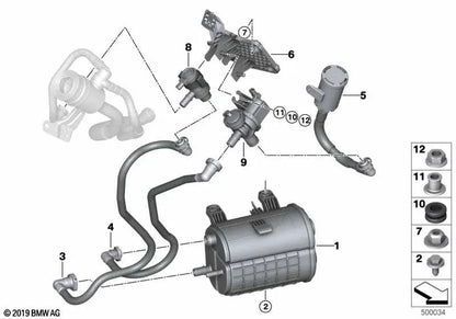 Tank shut-off valve for BMW 3 Series F30N, X5 G05 (OEM 16137441830). Original BMW