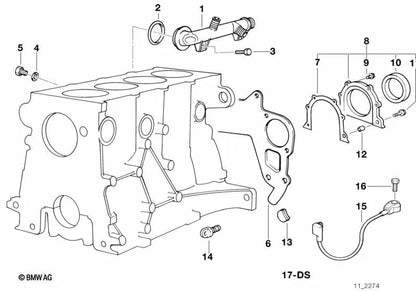 Juego de Tapas de Cierre para BMW Serie 3 E36, E46, Serie 5 E34 (OEM 11141437774). Original BMW.