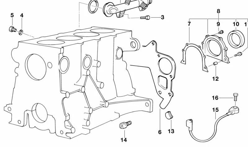 Sensor de detonación OEM 12141247993 para BMW E36, E34, E32, Z3. Original BMW.