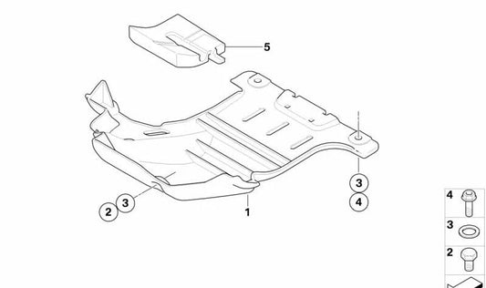 Protección de motor plástico OEM 11117709365 para motos BMW G450X (K16). Original BMW Motorrad.