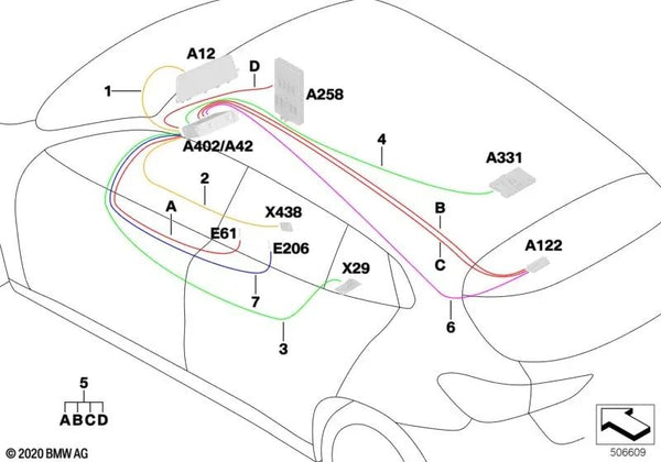 Módulo de antenas FM1/FM2/Bluetooth OEM 61118797113 para BMW X2 (F39). Original BMW.
