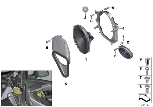 Conducto de sonido altavoz derecho OEM 65139283792 para BMW i3 I01 (60Ah, 94Ah, 120Ah, con y sin Rex). Compatible con modelos de 2013 a 2022. Original BMW.