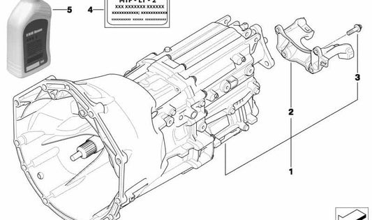 Transmissionsölaufkleber für BMW E87, E36, E46, E90, E91, E92, E93, E34, E39, E60, E61, E63, E64, E32, E38, E31, E83, E85, E85, E86, E52 (OEM 23007533333333333333333333333333333514) . Original BMW.