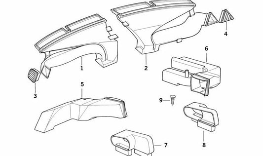 Os Embels Right Cobra OEM 64228161506 para BMW E36. BMW original sobressalente.
