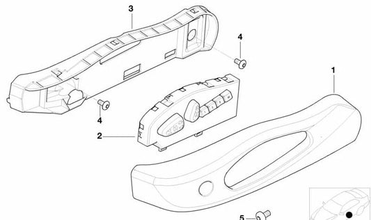 Unità di controllo del sedile destro 52108255380 per BMW E46 {318CI BP71, BP72, BP81, BP82, BW71, BW72, BW81, BW82, By71, By72}. BMW originale.