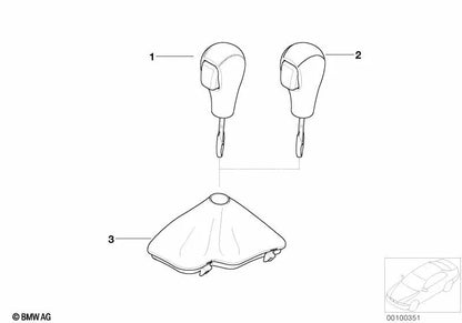 Cubierta de palanca de cambios para BMW Z4 E85, E86 (OEM 25167523134). Original BMW.