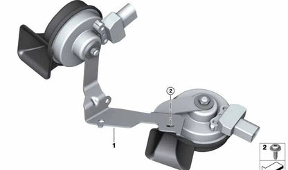Bocina eléctrica con soporte OEM 61337356775 para MINI F54 (Clubman). Recambio original MINI.