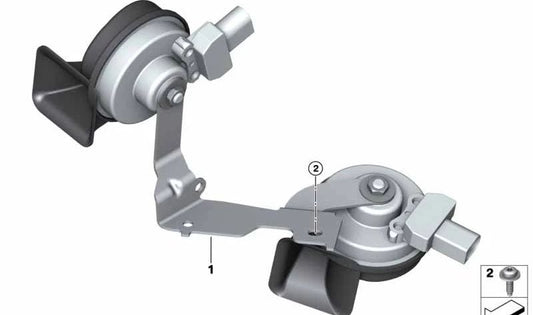 Bocinas con soporte OEM 61338495258 para MINI Clubman F54 LCI (05/2018 — 02/2024). Original MINI.